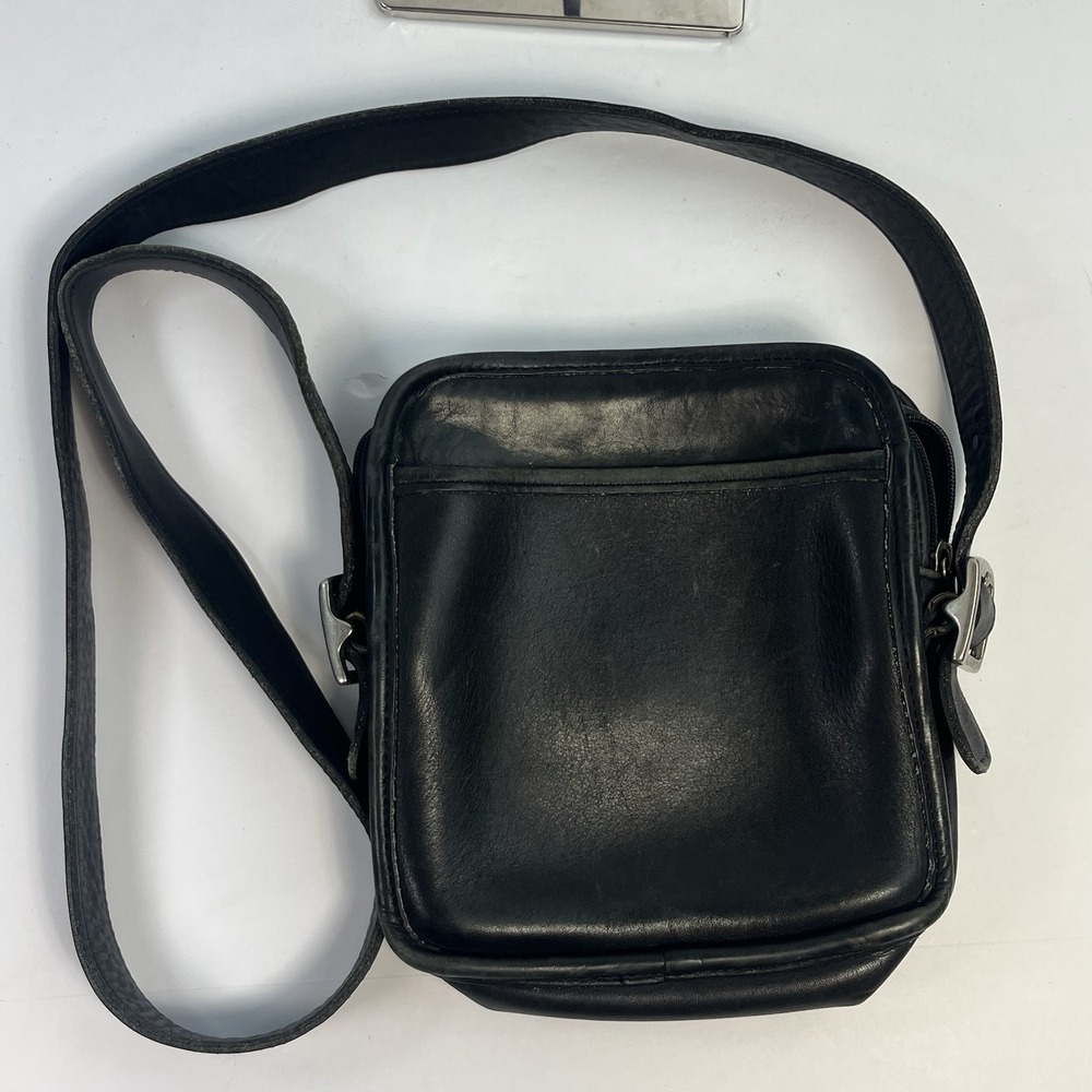 Vintage Coach 9817 Camera Crossbody Handbag Purse Black 1990s Made In USA